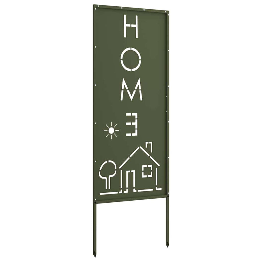 Tuin decoratief paneel Olijfgroen 50 x 140 cm Koudgewalst staal
