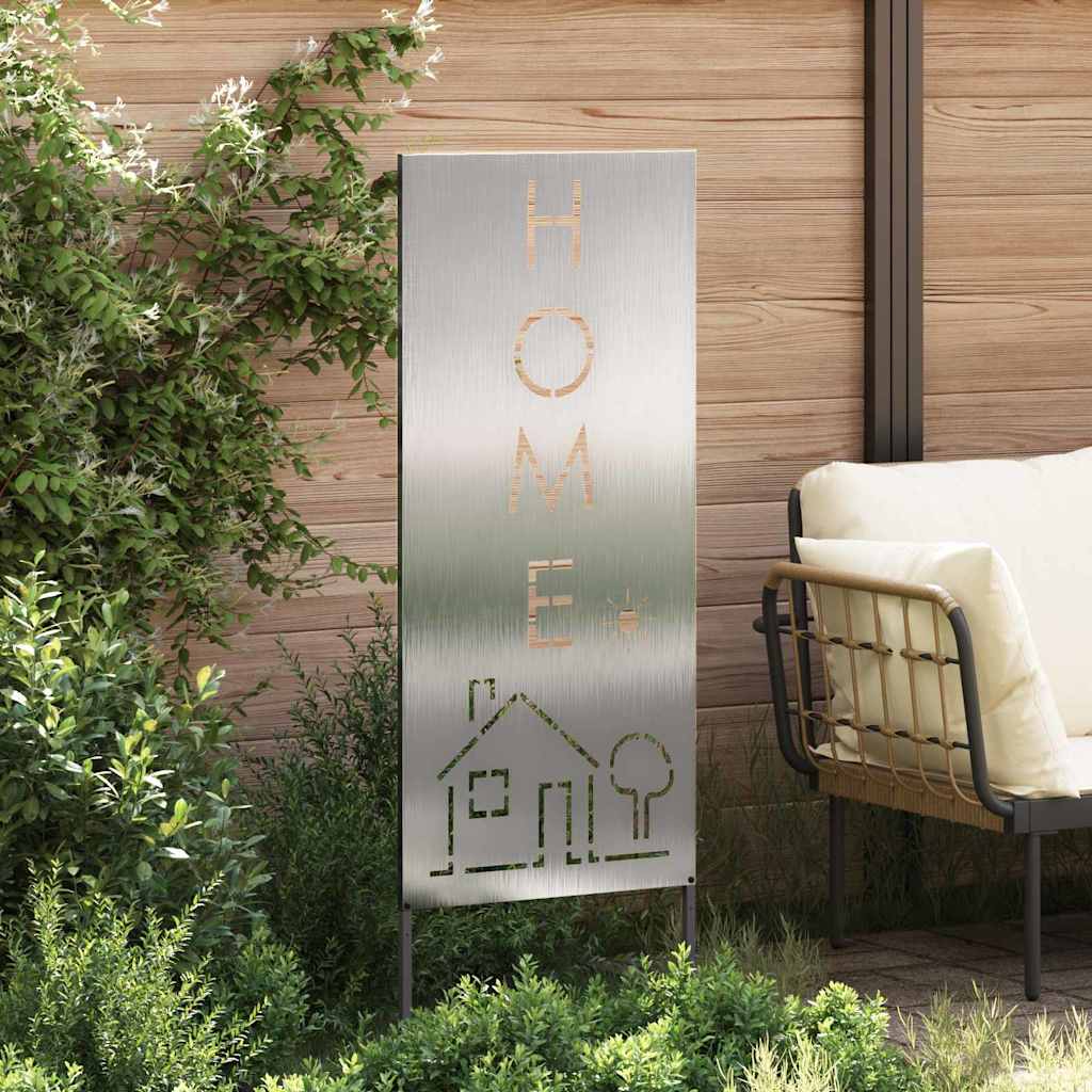 Tuin decoratief paneel Zilver 50 x 140 cm Roestvrijstaal