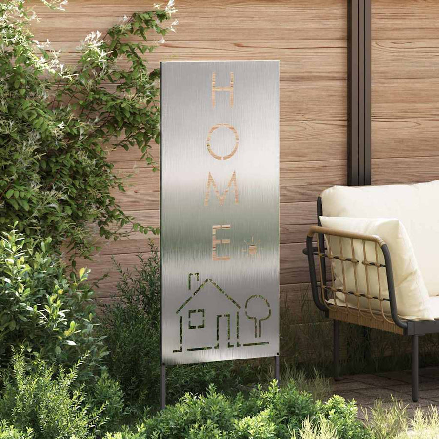 Tuin decoratief paneel Zilver 50 x 140 cm Roestvrijstaal