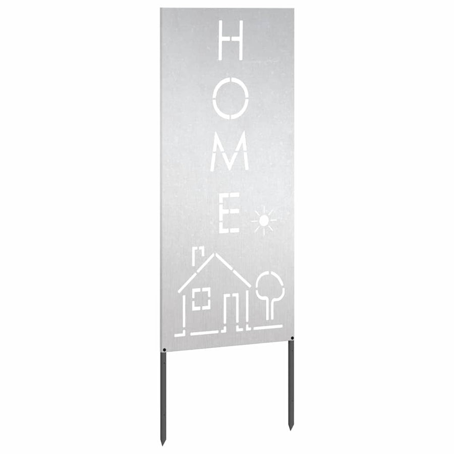 Tuin decoratief paneel Zilver 50 x 140 cm Roestvrijstaal
