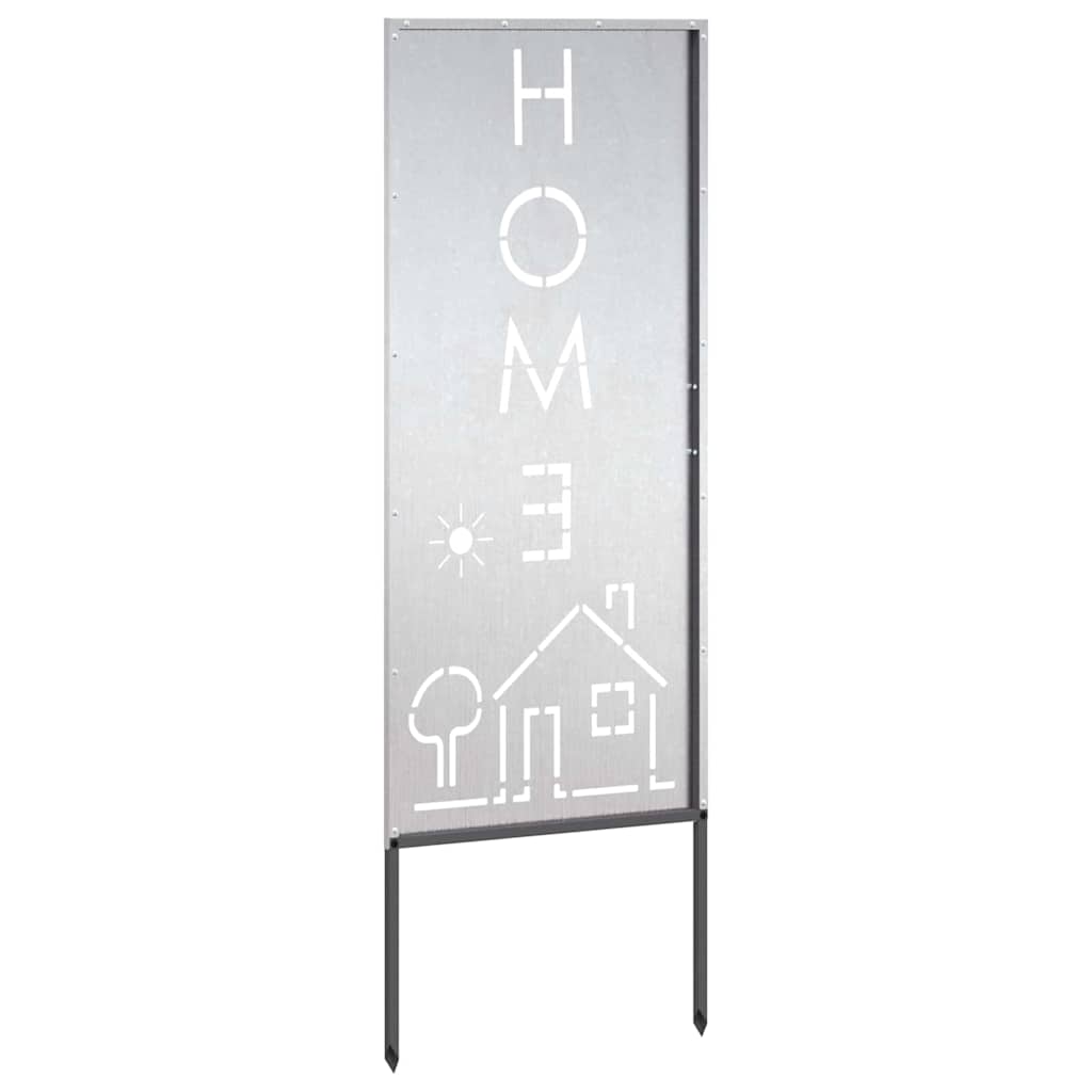 Tuin decoratief paneel Zilver 50 x 140 cm Roestvrijstaal