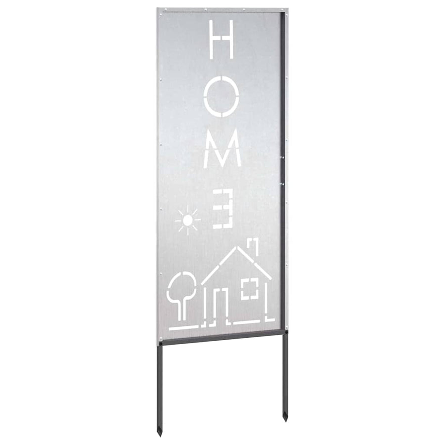Tuin decoratief paneel Zilver 50 x 140 cm Roestvrijstaal