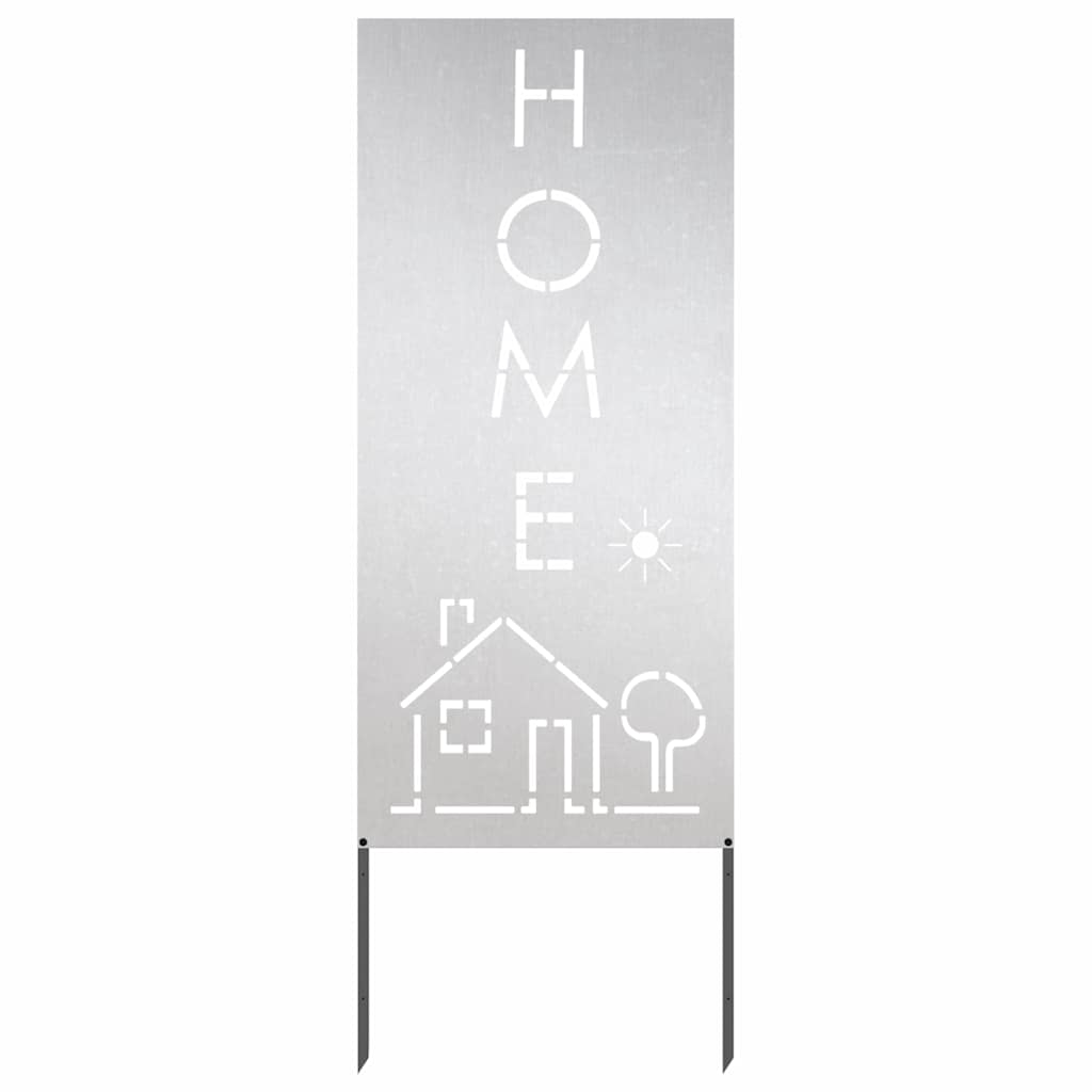 Tuin decoratief paneel Zilver 50 x 140 cm Roestvrijstaal
