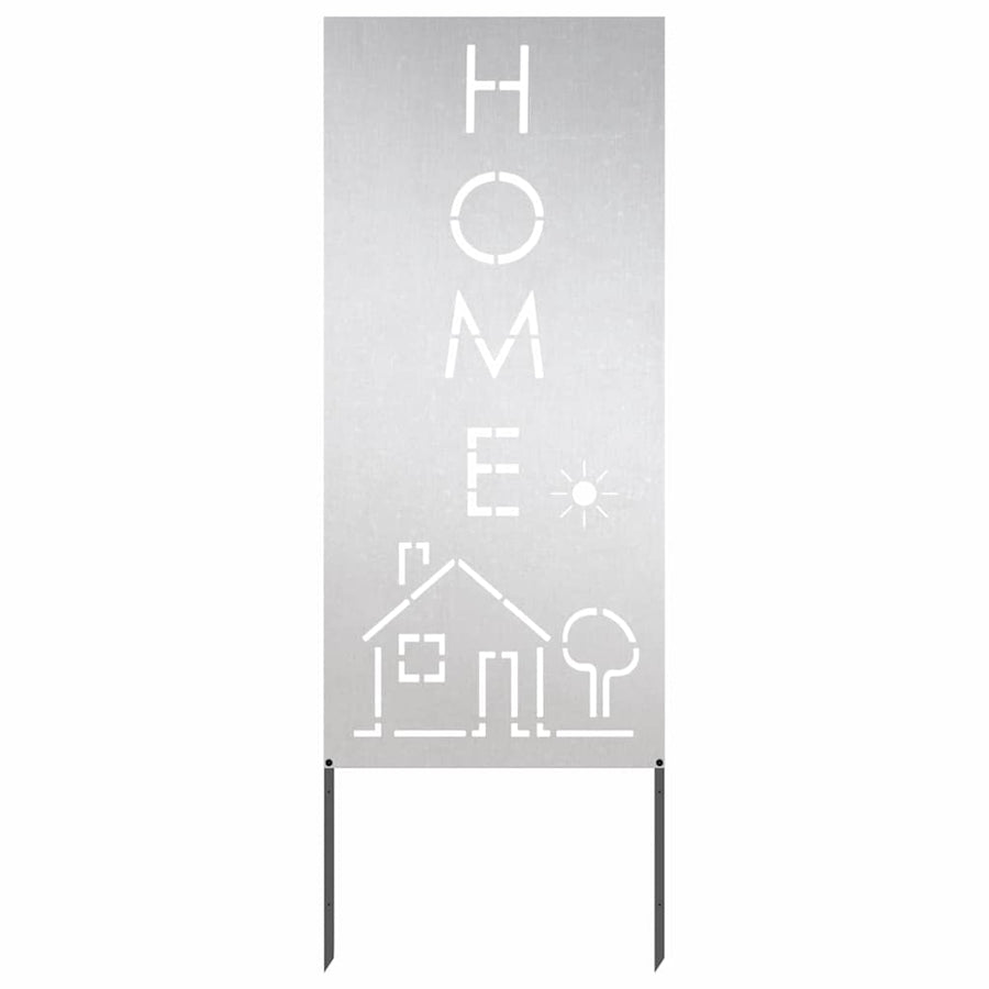 Tuin decoratief paneel Zilver 50 x 140 cm Roestvrijstaal