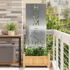 Wandpaneel tuin 50x140 cm zilver gegalvaniseerd staal