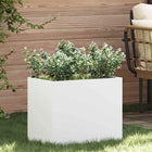 Bloempot 50x32x40 cm wit koudgewalst staal