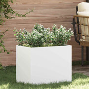 Bloempot 50x32x40 cm wit koudgewalst staal