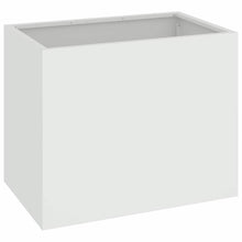 Tuin Bloempot Wit 50 x 32 x 40 cm Koudgewalst staal