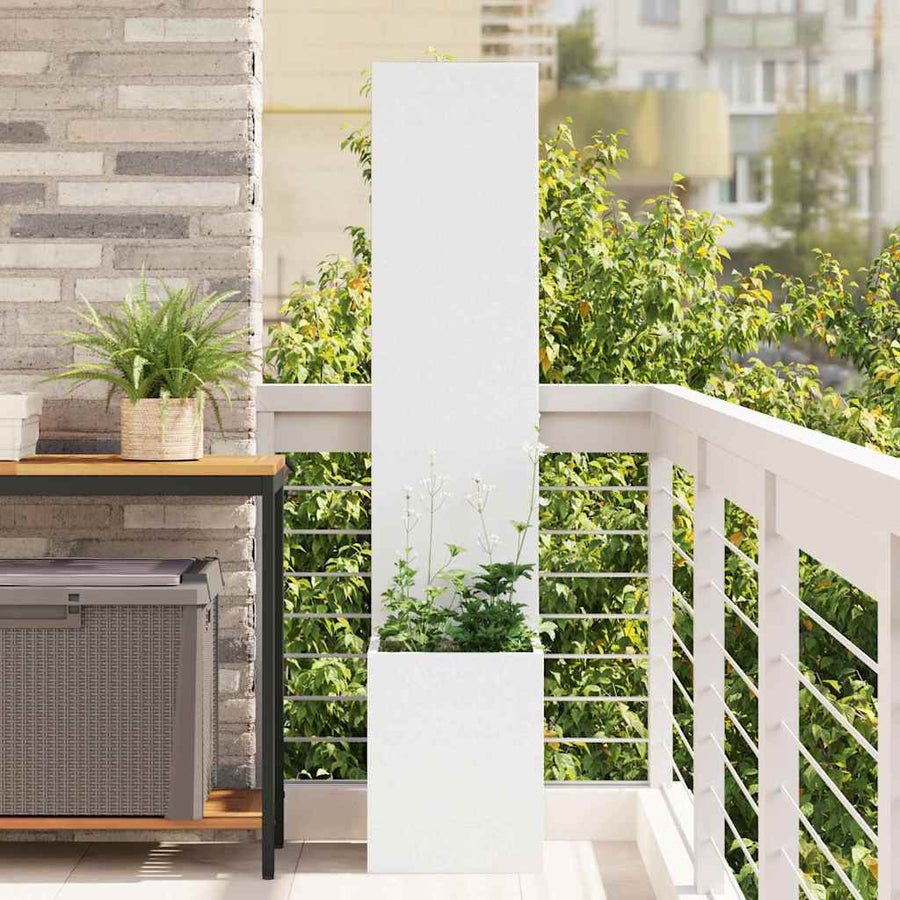 Tuinplant met Decoratief Paneel Wit 32 x 140 cm