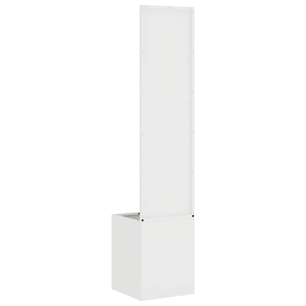 Tuinplant met Decoratief Paneel Wit 32 x 140 cm