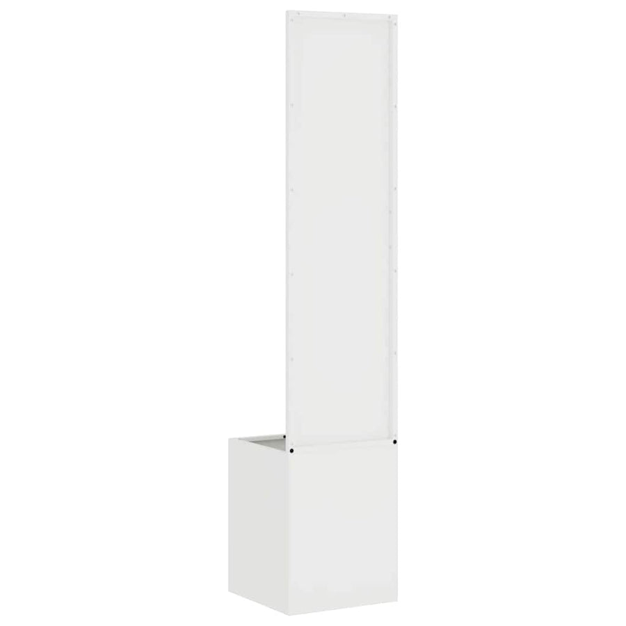 Tuinplant met Decoratief Paneel Wit 32 x 140 cm