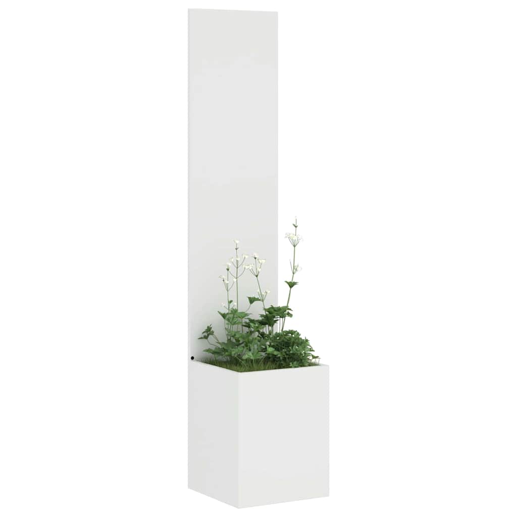 Tuinplant met Decoratief Paneel Wit 32 x 140 cm