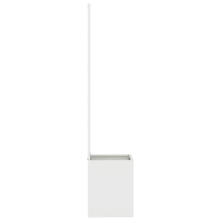 Tuinplant met Decoratief Paneel Wit 32 x 140 cm