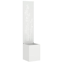 Tuinplant met Decoratief Paneel Wit 32 x 140 cm