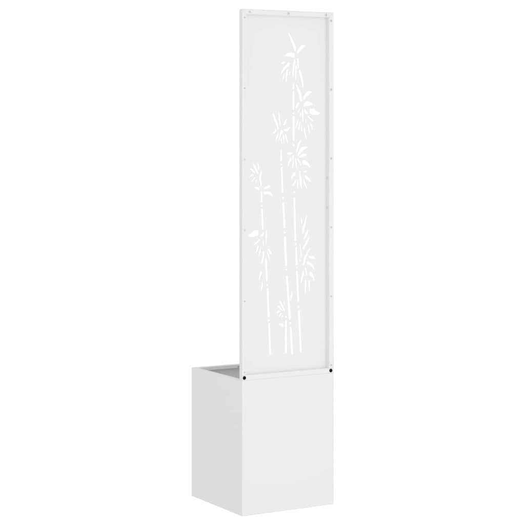 Tuinplant met Decoratief Paneel Wit 32 x 140 cm
