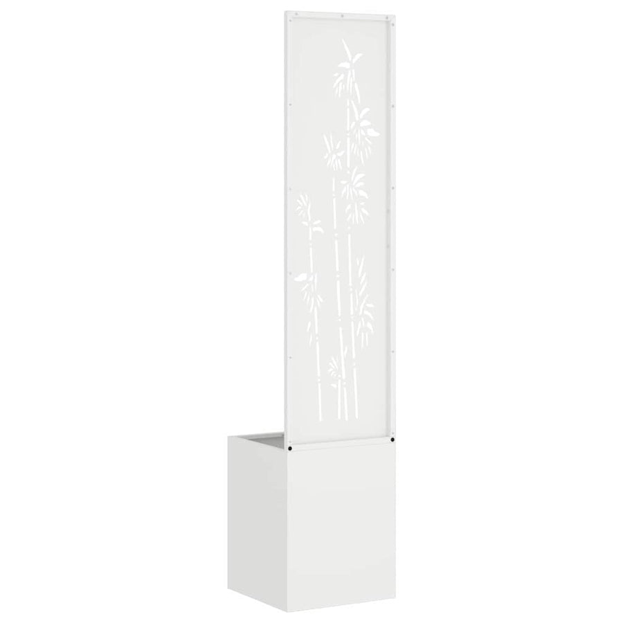 Tuinplant met Decoratief Paneel Wit 32 x 140 cm