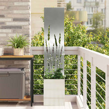 Tuinplant met Decoratief Paneel Zilver 32 x 140 cm
