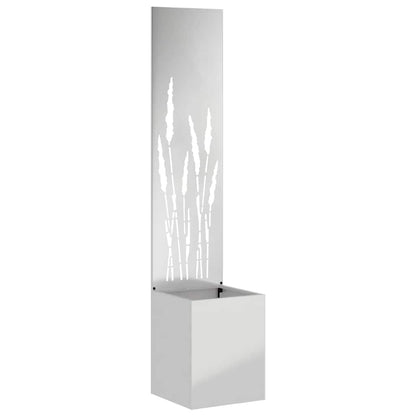 Tuinplant met Decoratief Paneel Zilver 32 x 140 cm