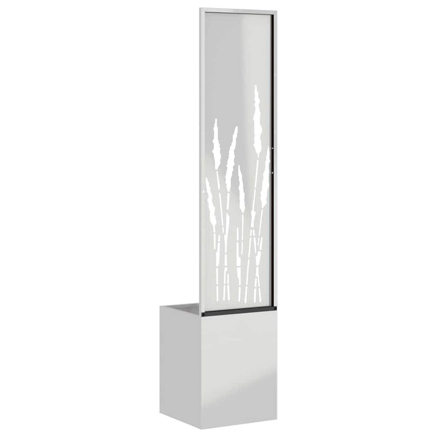 Tuinplant met Decoratief Paneel Zilver 32 x 140 cm
