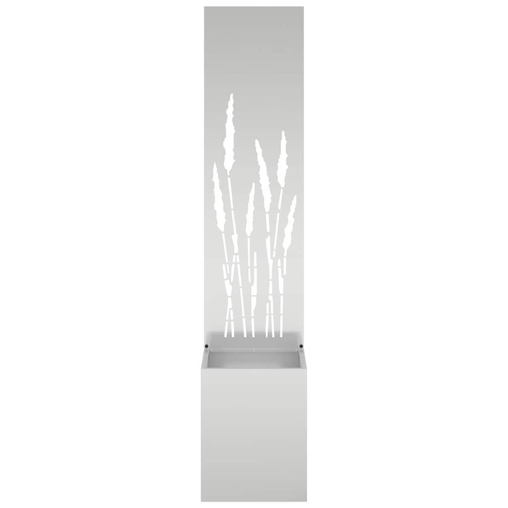 Tuinplant met Decoratief Paneel Zilver 32 x 140 cm