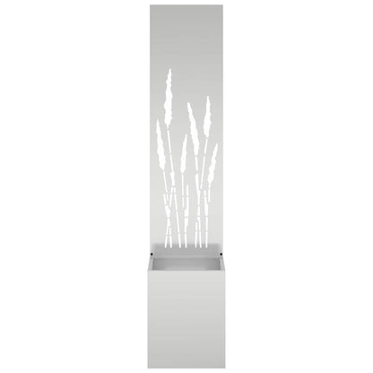 Tuinplant met Decoratief Paneel Zilver 32 x 140 cm