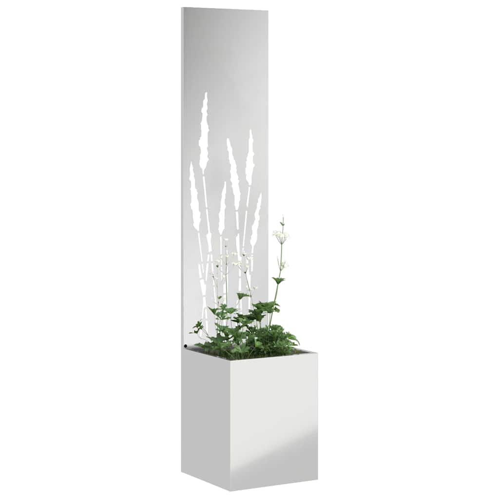 Tuinplant met Decoratief Paneel Zilver 32 x 140 cm