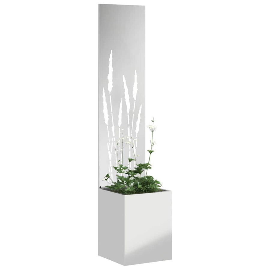Tuinplant met Decoratief Paneel Zilver 32 x 140 cm
