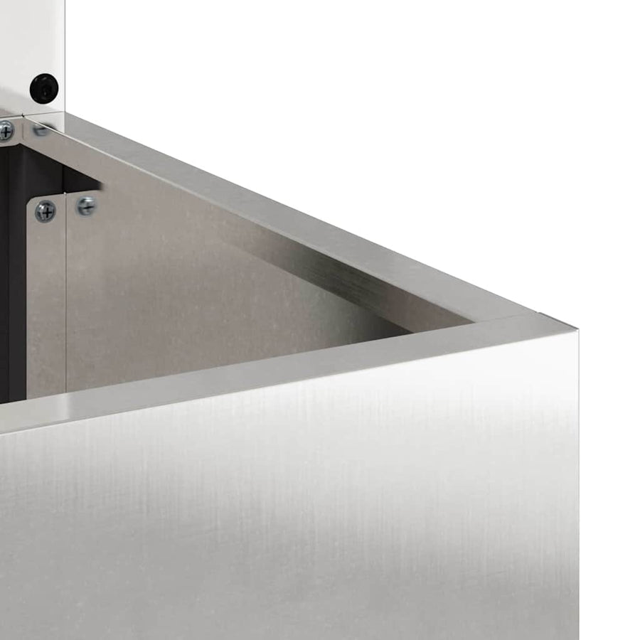 Tuinplant met Decoratief Paneel Zilver 32 x 140 cm