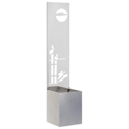 Tuinplant met Decoratief Paneel Zilver 32 x 140 cm