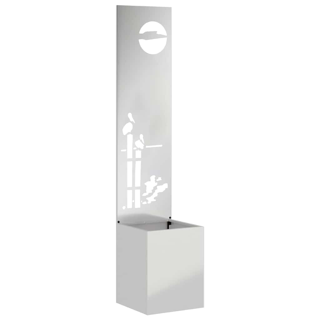 Tuinplant met Decoratief Paneel Zilver 32 x 140 cm