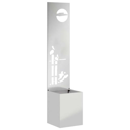 Tuinplant met Decoratief Paneel Zilver 32 x 140 cm