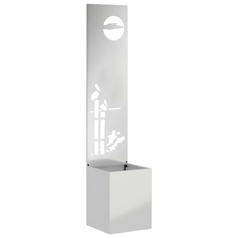 Tuinplant met Decoratief Paneel Zilver 32 x 140 cm