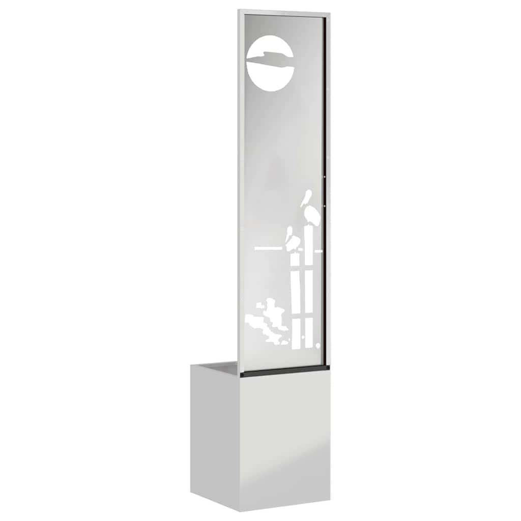 Tuinplant met Decoratief Paneel Zilver 32 x 140 cm