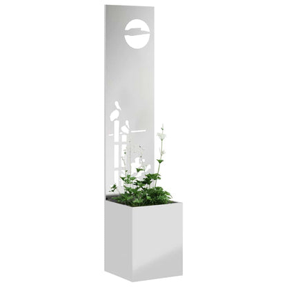 Tuinplant met Decoratief Paneel Zilver 32 x 140 cm