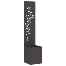Tuin Privacy Screen Zwart 32 x 32 x 150 cm Koudgewalst staal