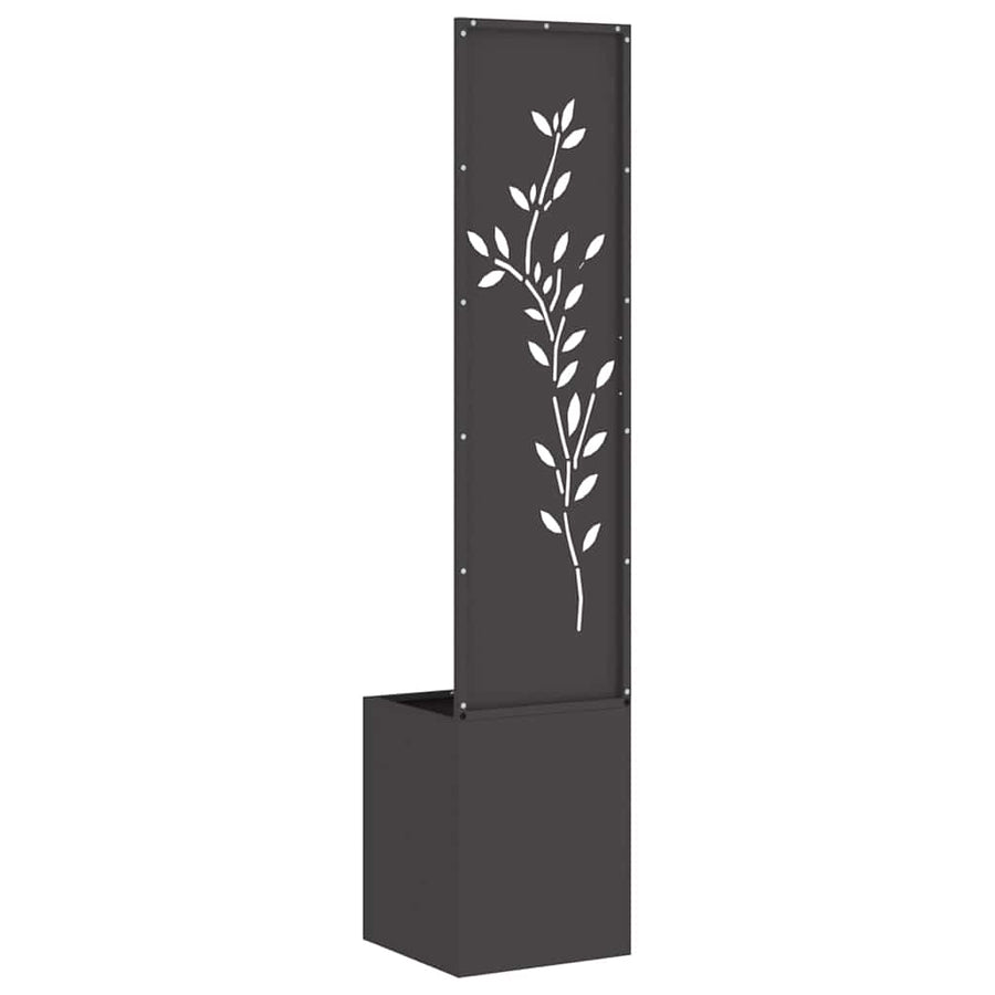 Tuin Privacy Screen Zwart 32 x 32 x 150 cm Koudgewalst staal