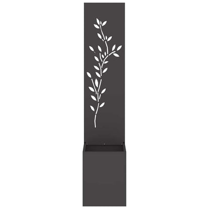Tuin Privacy Screen Zwart 32 x 32 x 150 cm Koudgewalst staal