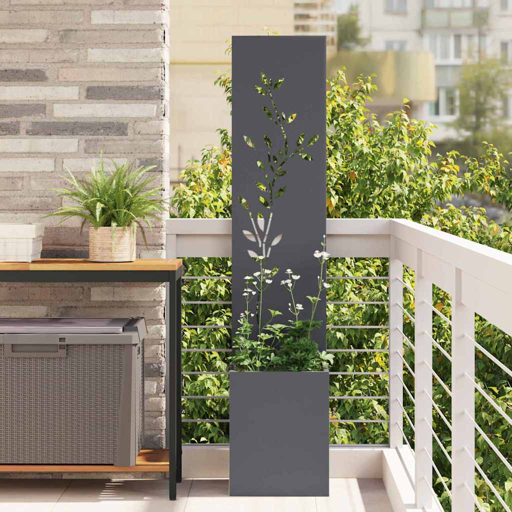 Tuin Privacy Screen Bloemen Antraciet 32 x 32 x 150 cm
