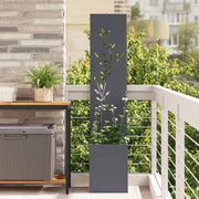 Tuinscherm privacy 32x32x150 cm antraciet staal
