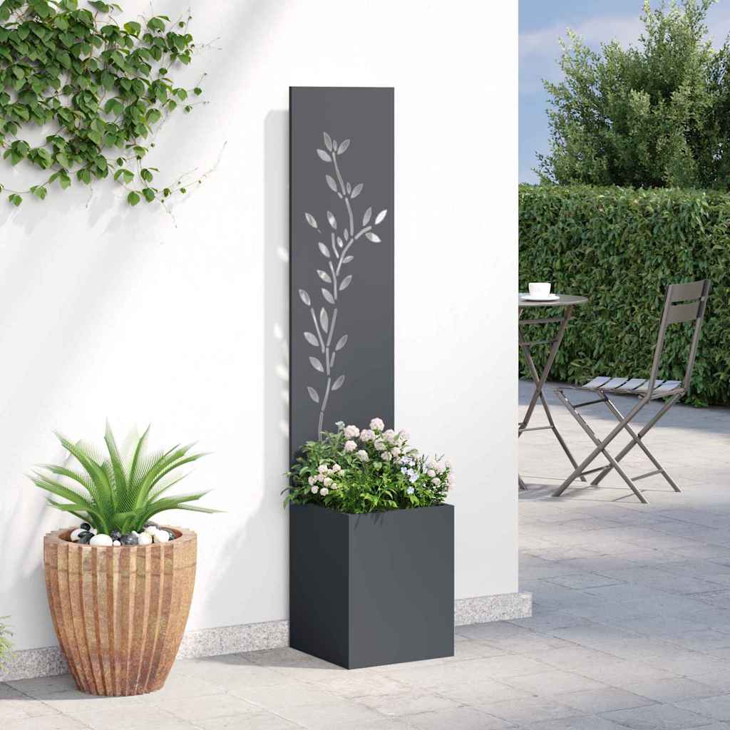 Tuin Privacy Screen Bloemen Antraciet 32 x 32 x 150 cm