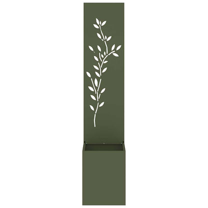 Tuin Privacy Screen Bloemen Olijfgroen 32 x 32 x 150 cm