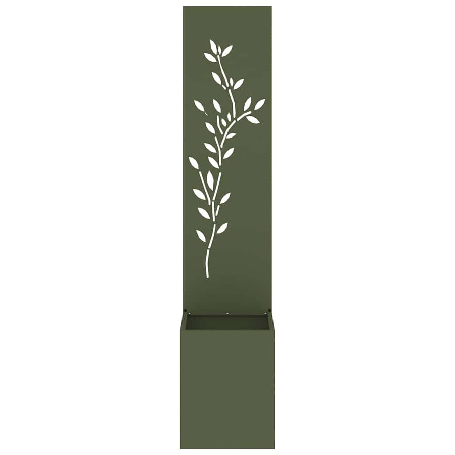 Tuin Privacy Screen Bloemen Olijfgroen 32 x 32 x 150 cm