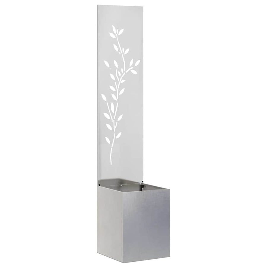 Tuin Privacy Screen Zilver 32 x 32 x 150 cm Roestvrij staal