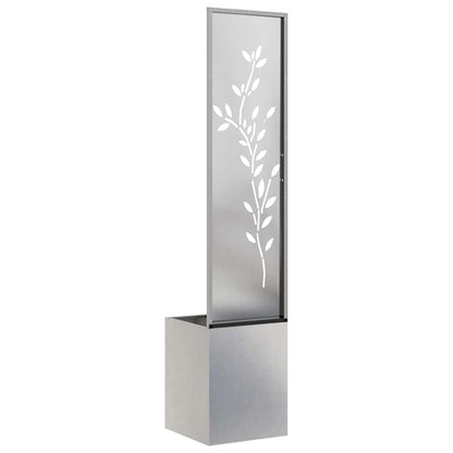 Tuin Privacy Screen Zilver 32 x 32 x 150 cm Roestvrij staal