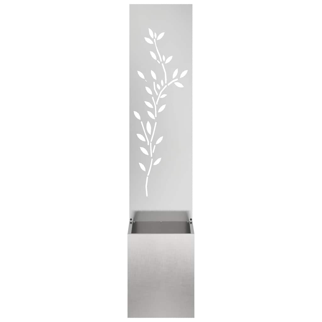 Tuin Privacy Screen Zilver 32 x 32 x 150 cm Roestvrij staal