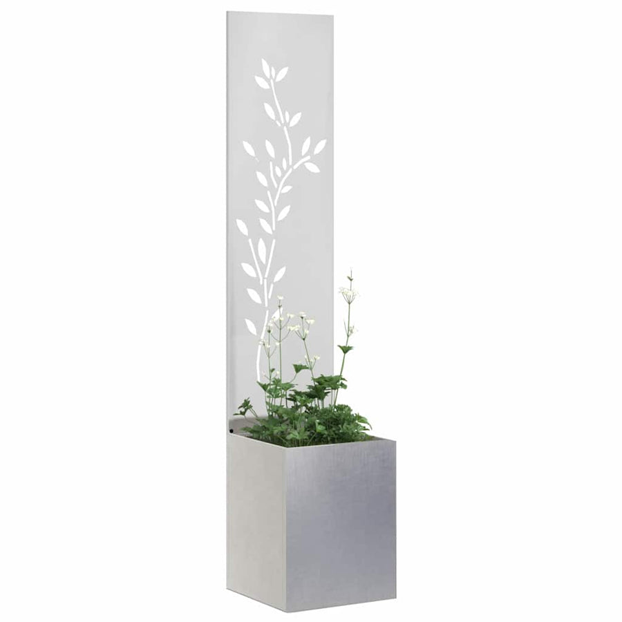 Tuin Privacy Screen Zilver 32 x 32 x 150 cm Roestvrij staal