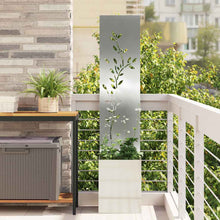 Tuin Privacy Screen Bloemen Zilver 32 x 32 x 150 cm