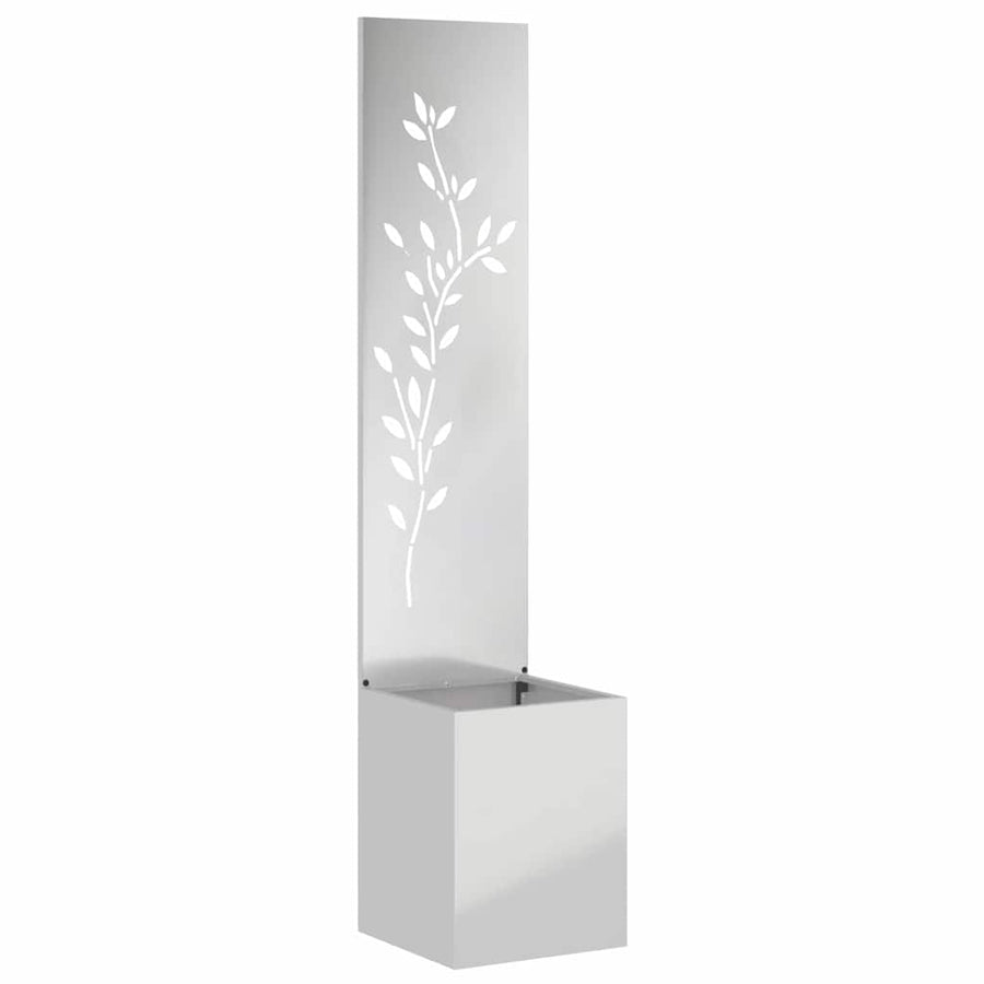 Tuin Privacy Screen Bloemen Zilver 32 x 32 x 150 cm