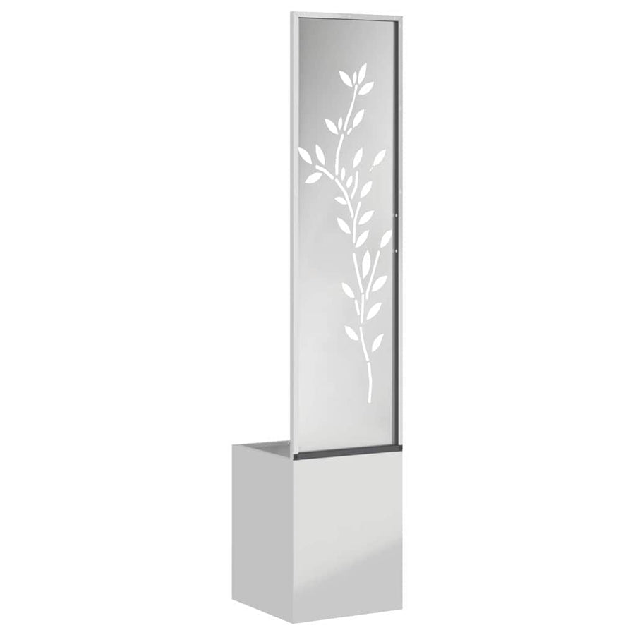 Tuin Privacy Screen Bloemen Zilver 32 x 32 x 150 cm
