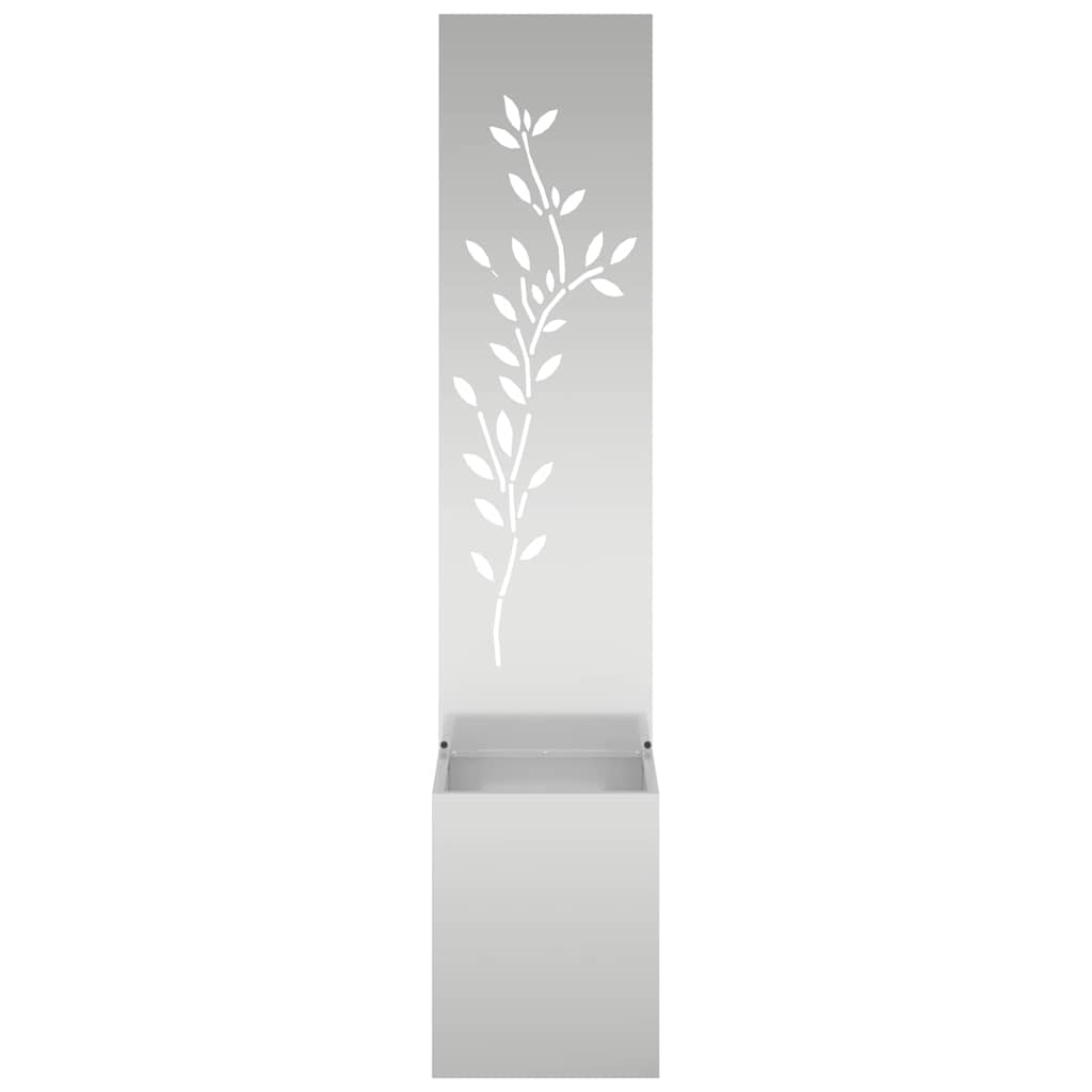 Tuin Privacy Screen Bloemen Zilver 32 x 32 x 150 cm